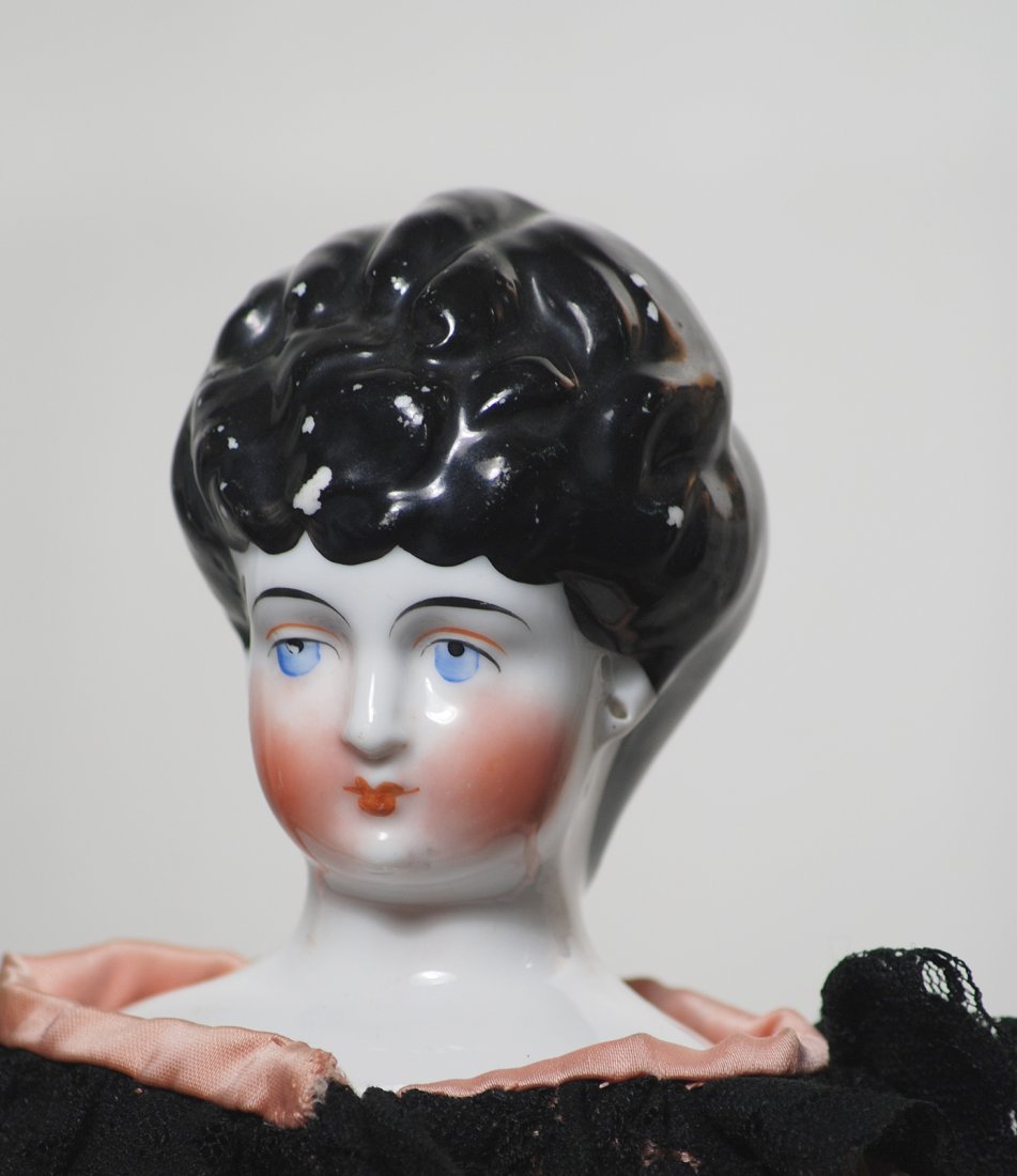 GERMAN CHINA DOLL WITH PIERCED EARS AND UNUSUAL HAIR (1 of 3)