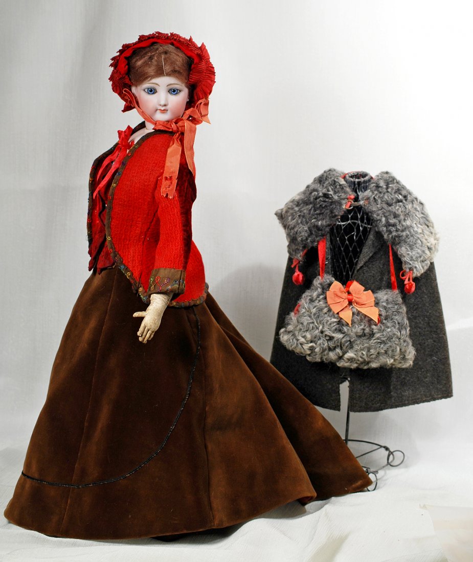 LOVELY FRENCH BISQUE POUPEE BY GAULTHIER.  Marks: 6 (1 of 2)