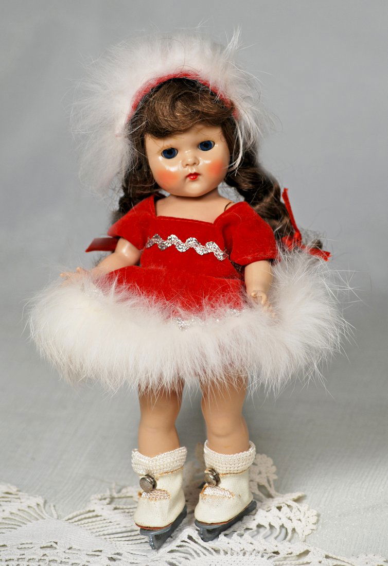 VOGUE GINNY 1953 ICE SKATER, ALL-ORIGINAL.  8”.  Hard (1 of 1)
