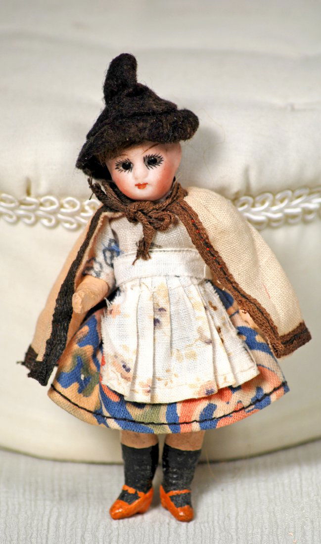 MINIATURE FRENCH BISQUE DOLL.  Marks: 8 4”.  Bisque (1 of 1)