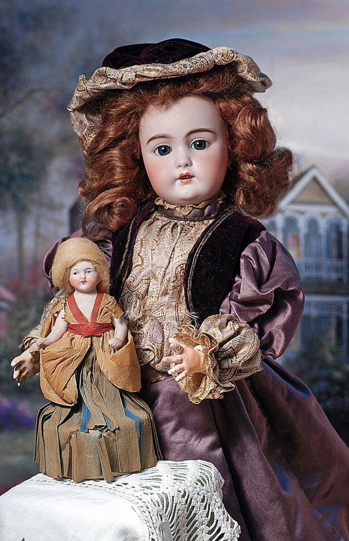 GERMAN BISQUE DOLL AS CANDY CONTAINER.6 ¼”. All-bisque (1 of 2)