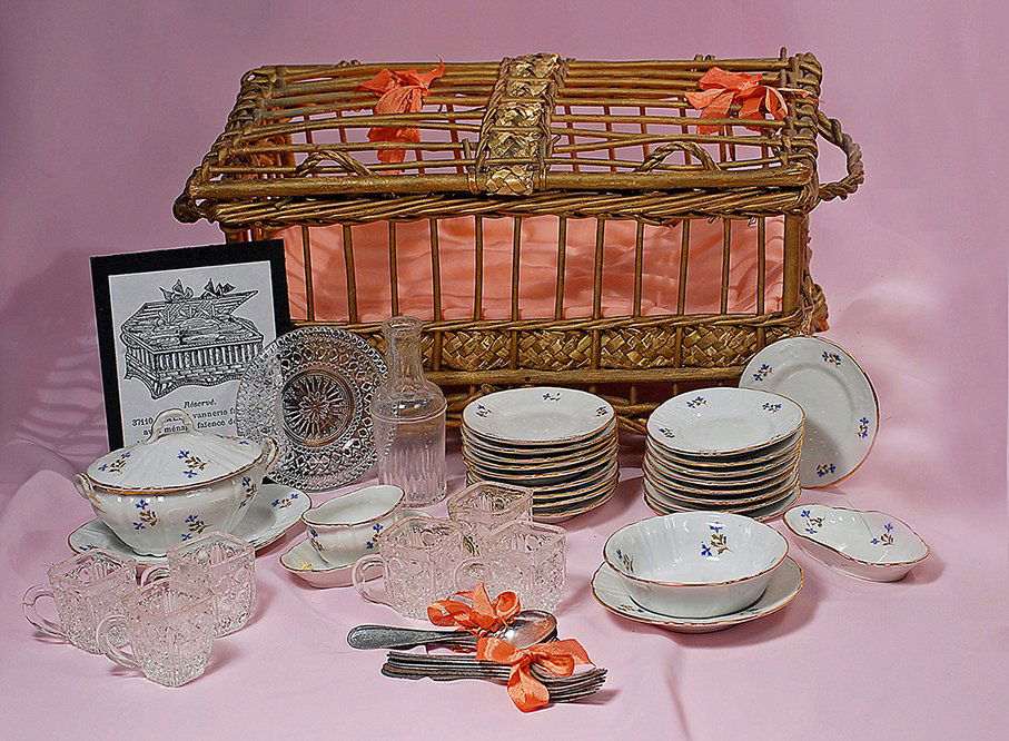 FRENCH DOLL'S DINNER SERVICE IN ORIGINAL STORE (1 of 1)