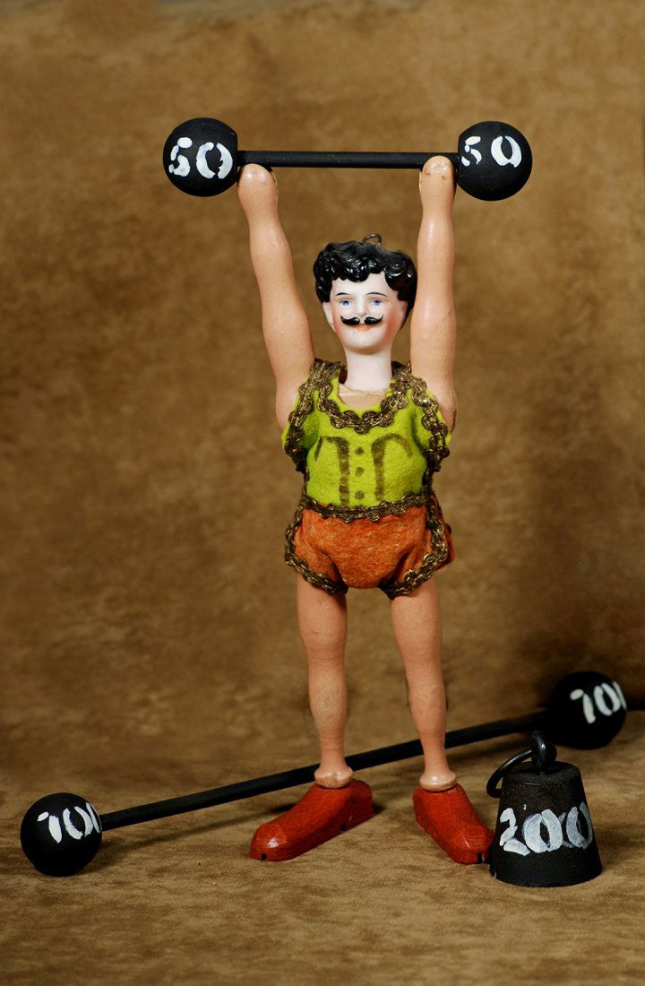 SCHOENHUT BISQUE-HEAD CIRCUS PERFORMER. 8”.Bisque (1 of 1)