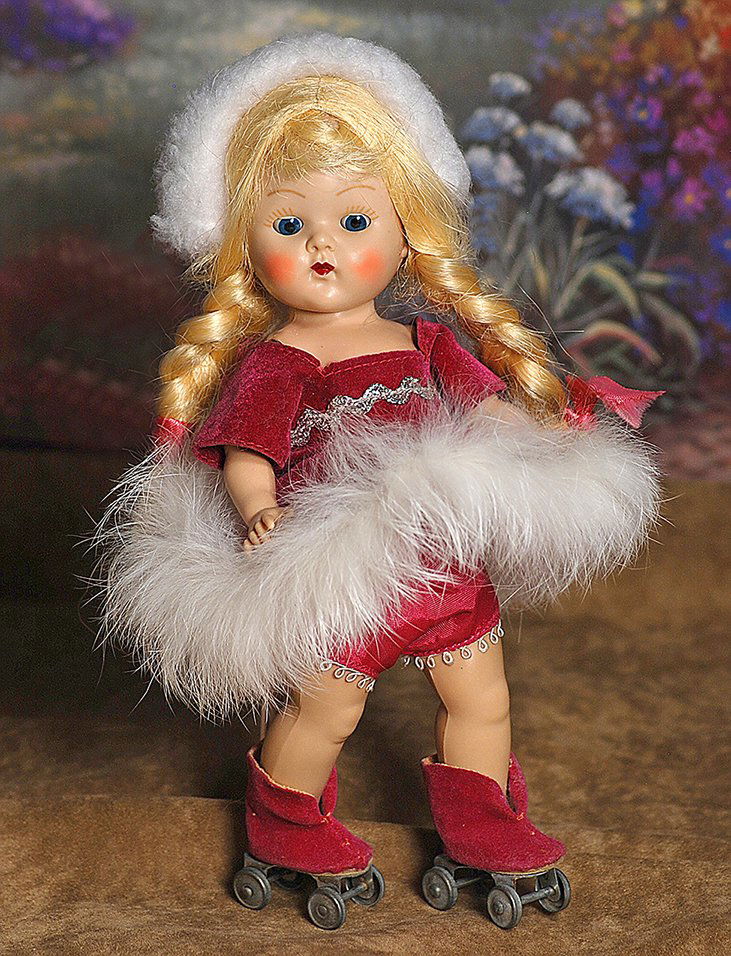 VOGUE GINNY ROLLER SKATER IN MAGENTA COSTUME.8”.Hard (1 of 1)