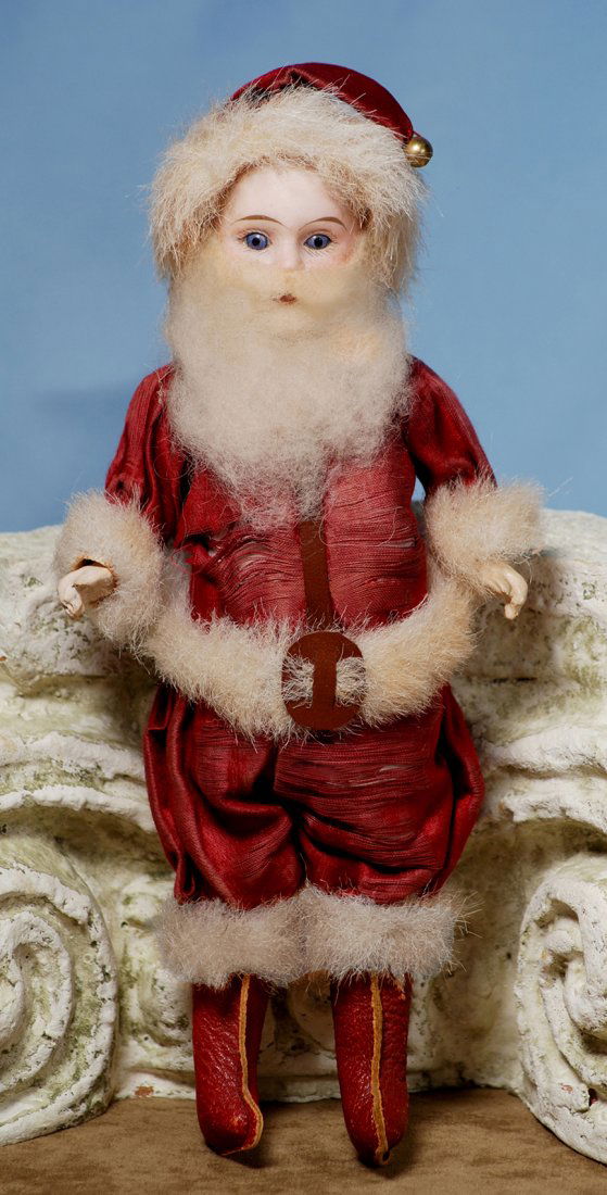 GERMAN BISQUE DOLL AS SANTA CLAUS.9 ½”.Bisque (1 of 1)