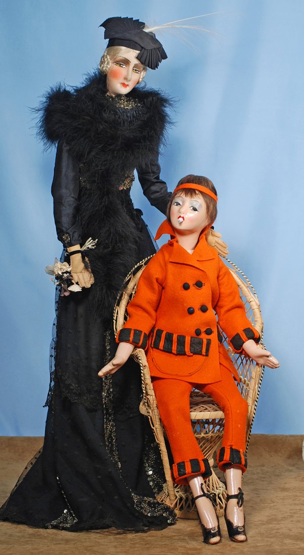 AMERICAN COMPOSITION FLAPPER LADY WITH CIGARETTE FOR (1 of 2)