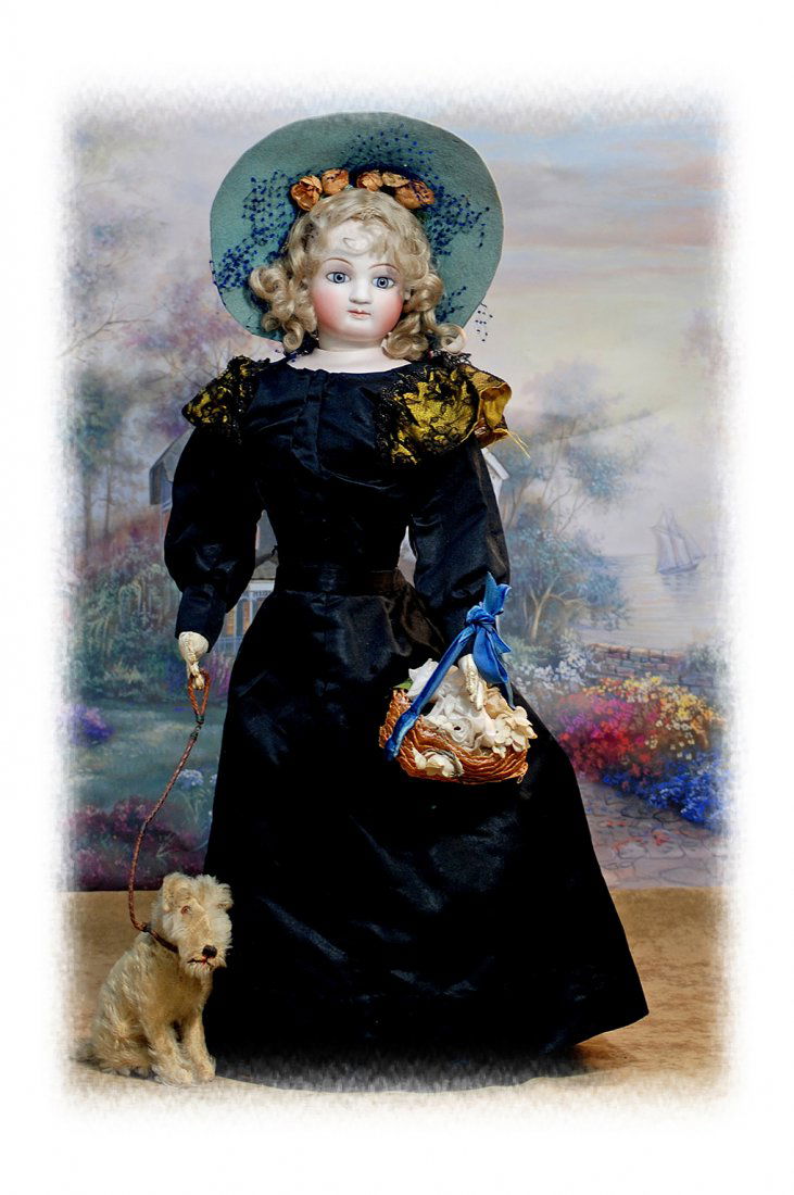 ESPECIALLY LOVELY E. BARROIS FRENCH POUPEE WITH DEHORS (1 of 2)