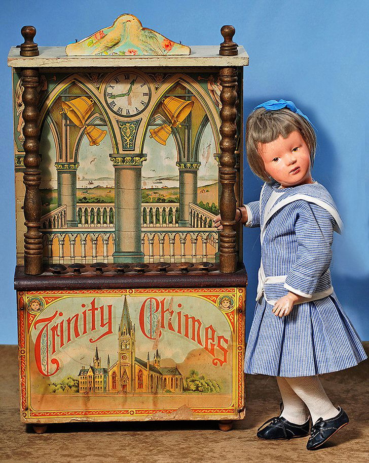 SCHOENHUT CARVED WOODEN CHARACTER DOLL MODEL 409.14 (1 of 2)