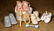 GROUP OF BABY SHOES AND RATTLES.Includes three pair of