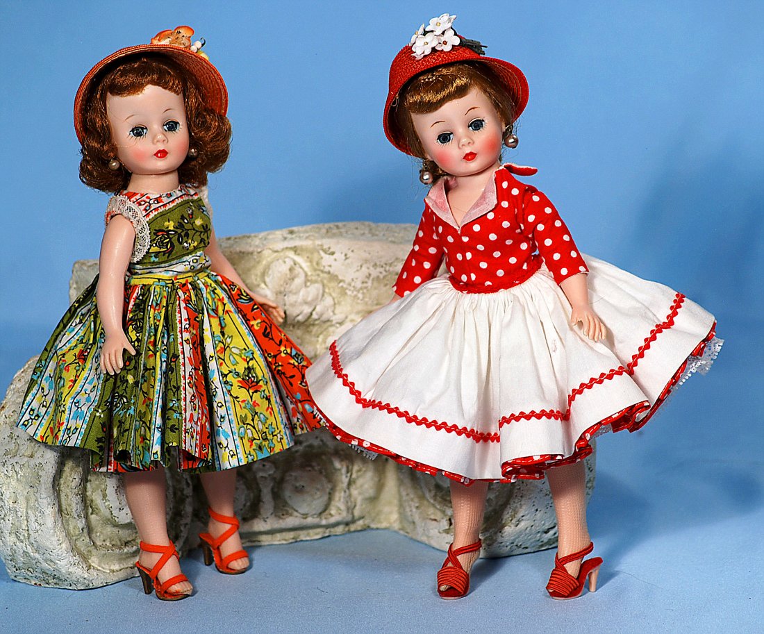 TWO ALEXANDER CISSETTE DOLLS.10 ½”.Each is hard plastic (1 of 1)