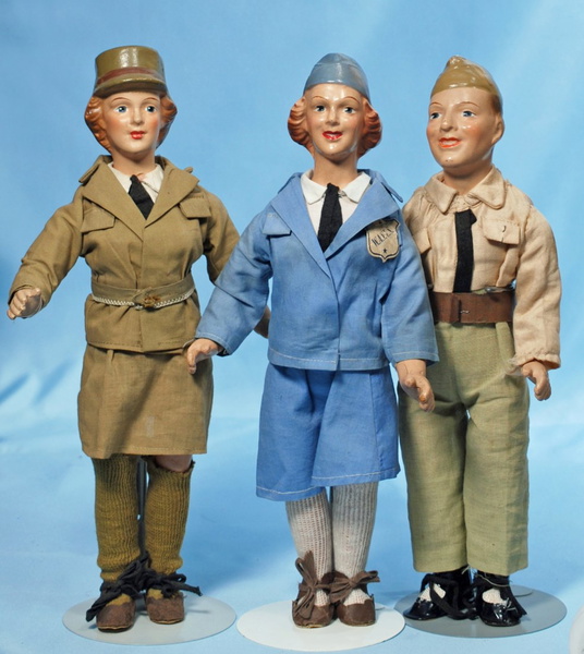 Three Composition World War Ii Dolls By Freundlich