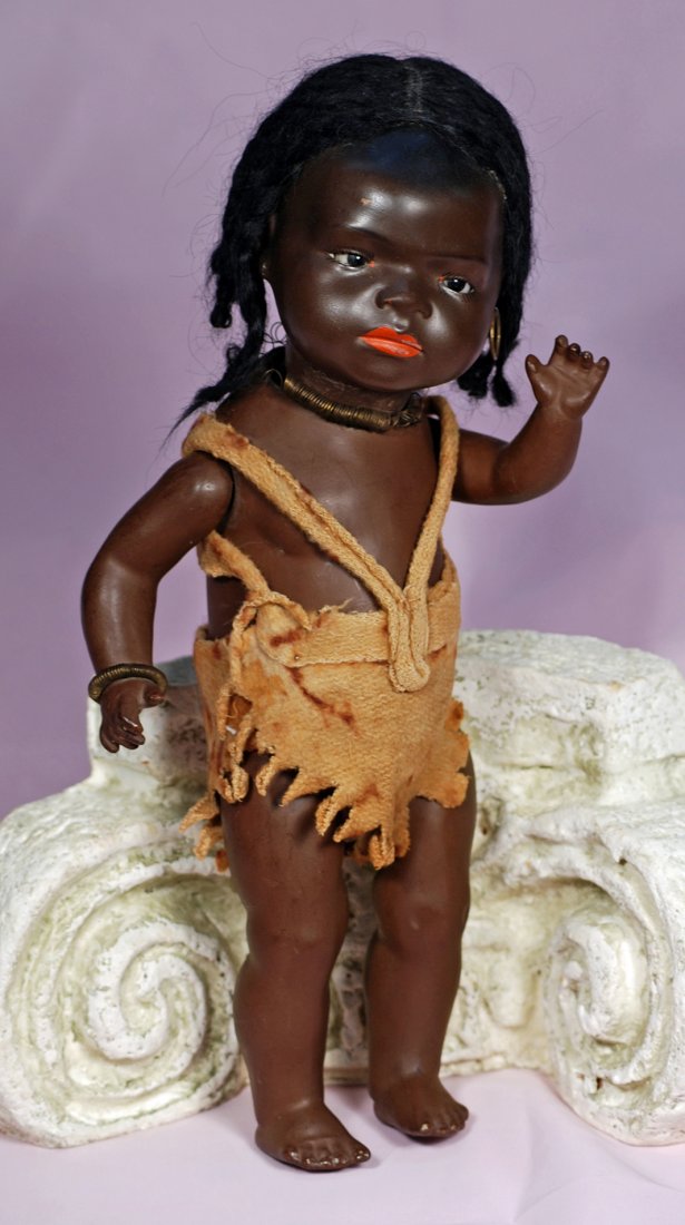 GERMAN BROWN BISQUE CHARACTER TODDLER BY ERNST HEUBACH (1 of 1)