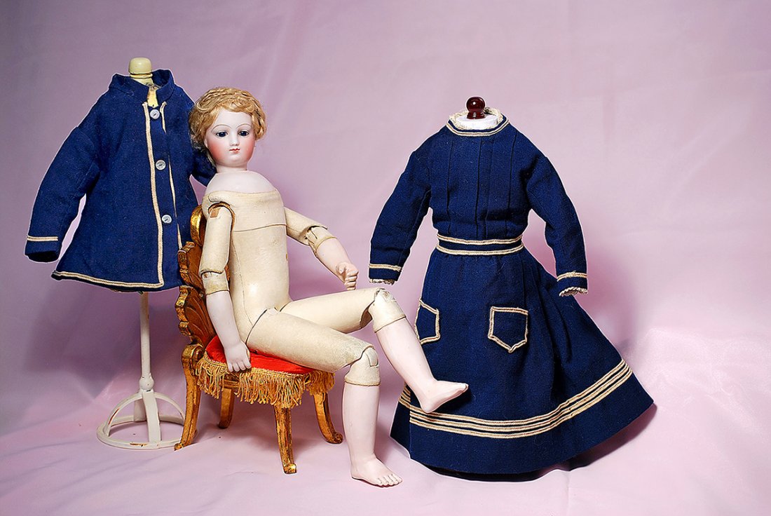 FRENCH BISQUE POUPEE BY BARROIS WITH KID-OVER-WOODEN (1 of 7)