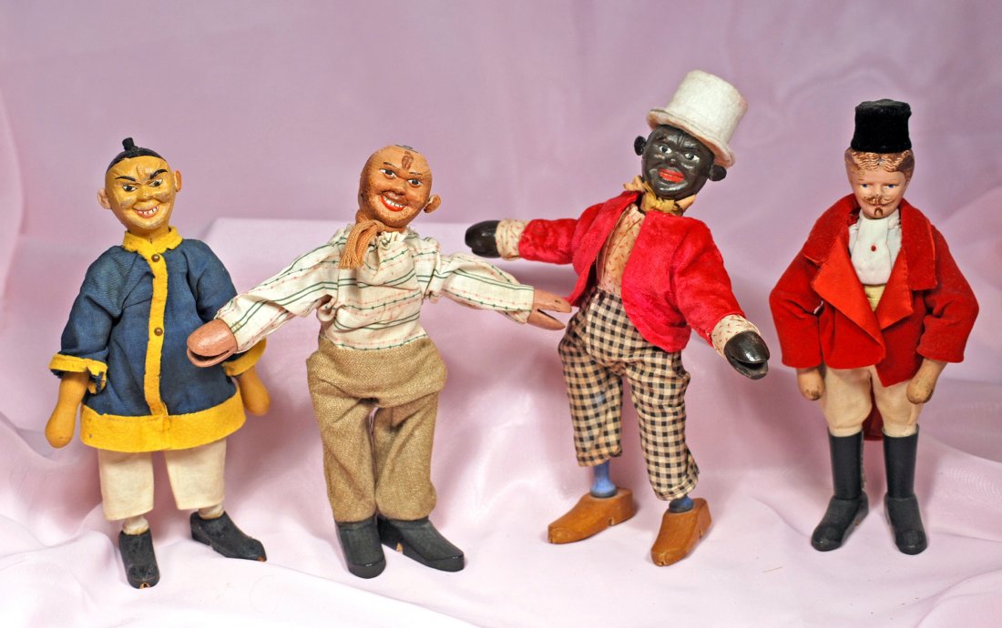 FOUR SCHOENHUT CIRCUS PERFORMERS (1 of 1)