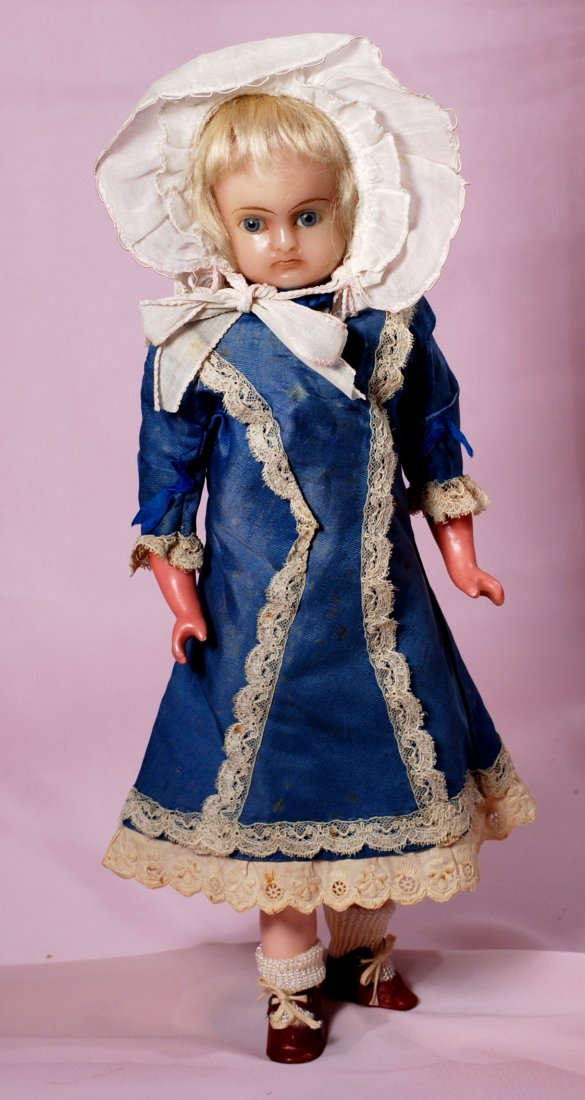 GERMAN WAX-OVER-COMPOSITION DOLL (1 of 1)