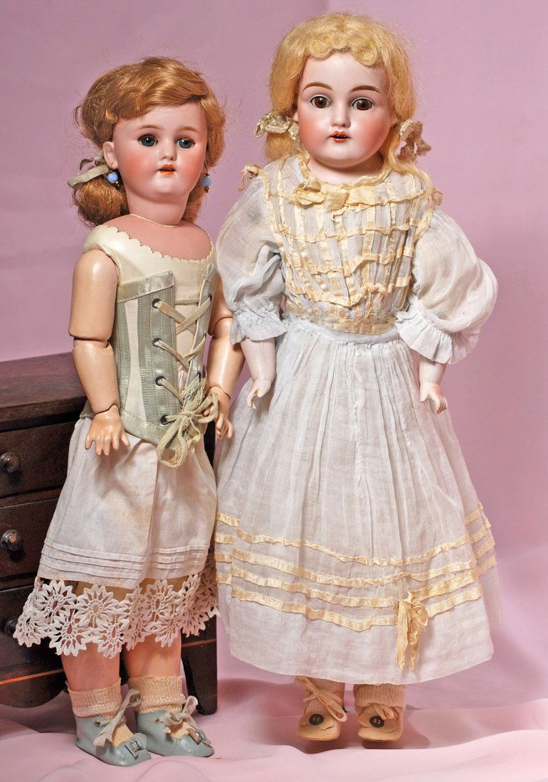 TWO GERMAN BISQUE DOLLS:  (1)  18” Simon & Halbig 1078 (1 of 2)