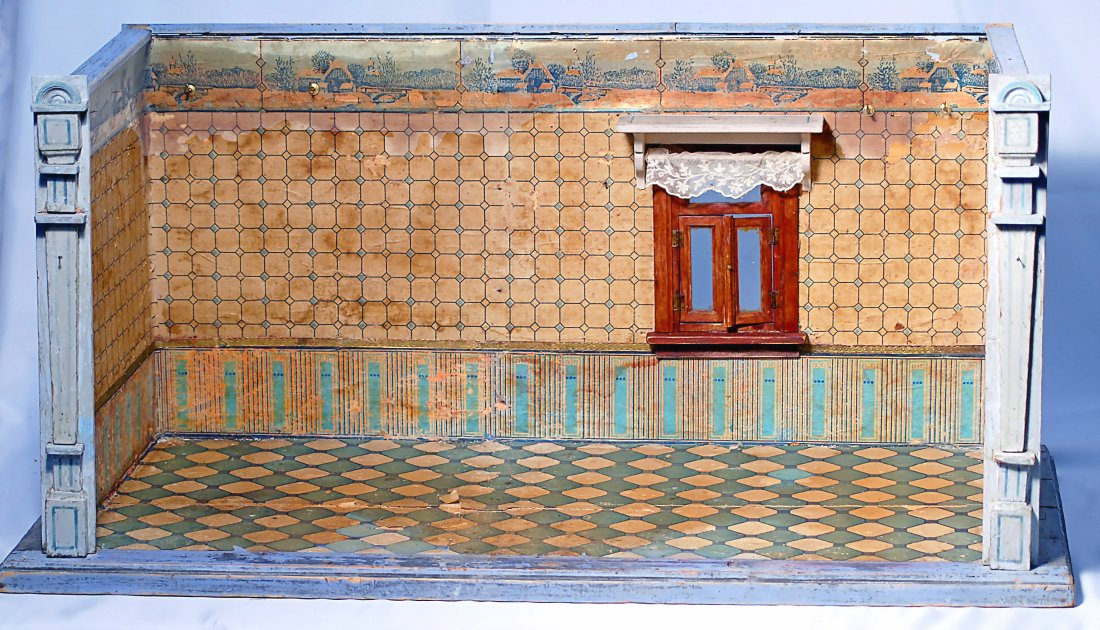 ANTIQUE GERMAN DOLL HOUSE KITCHEN ROOM BOX (1 of 1)