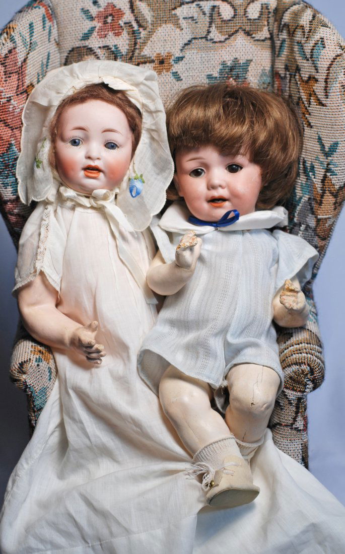 TWO GERMAN BISQUE CHARACTER BABIES (1 of 2)