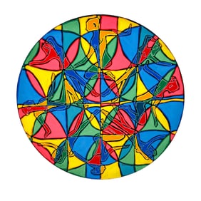 Vintage Vita De Marco Italian Painted Terra Cotta Wall Art