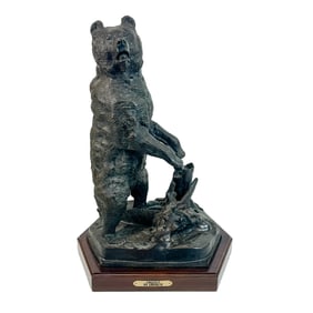 Massive Vintage Nikolai Iwanowitsch Lieberich "Siberian Grizzly" Bronze Sculpture