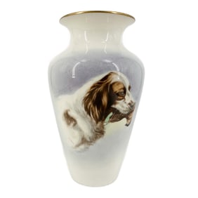 Antique Lenox Porcelain 1900s "Hunter Arms Co. Prize" Hunting Dog Trophy Vase