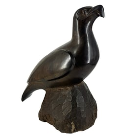 Carved Ironwood Eagle Sculpture