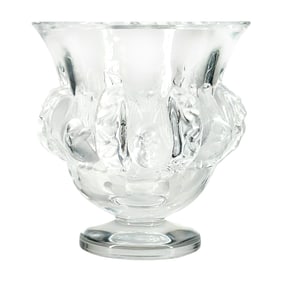 Vintage Lalique Crystal Dampierre Vase