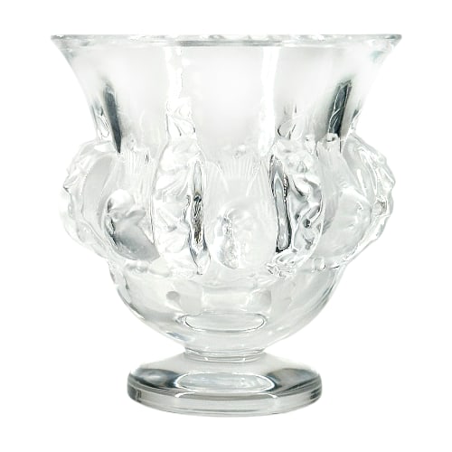 Vintage Lalique Crystal Dampierre Vase: Vintage Lalique Dampierre Crystal Vase, Dersigned by Marc Lalique in 1948 and Hallmarked on the Base. Decorated With Carved Birds in Satin Crystal