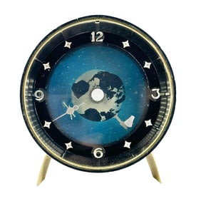 Vintage Brown & Bigelow Remembrance Space Race Commemorative Electric Desk Clock