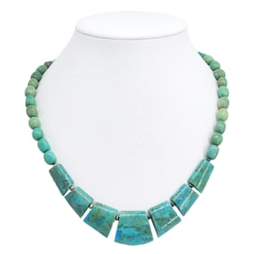 Artisan Made Turquoise Beaded Necklace