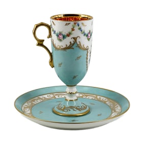 Antique Limoges France AA Demitasse Espresso Cup & Saucer