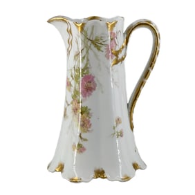 Antique Haviland & Co Porcelain Floral Pitcher