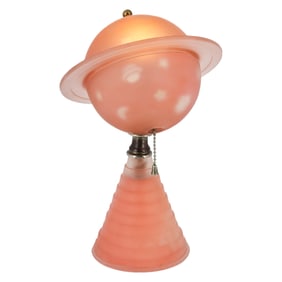 1939 Houze Glass Co New York Worlds Fair Saturn Lamp