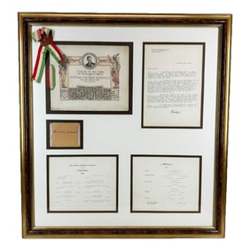 Theodore Roosevelt 1899 Signature Card, Program & Menu from a Dinner Honoring the NY Governer