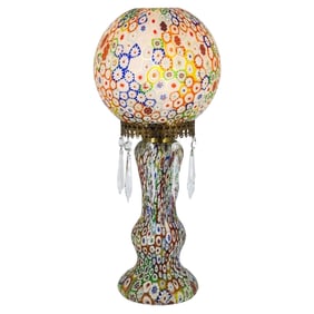 Murano Millefiori Glass Boudoir Lamp