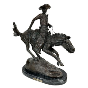Large 24" Frederic Remington "Arizona Cowboy", Bronze Sculpture
