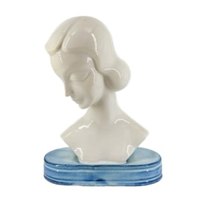 J.J. Marek Art Deco Porcelain Female Bust