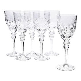 Set of 6 Rogaska Crystal "Gallia" Water Goblets