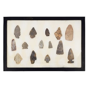 Group of Primitive Stone Arrowheads