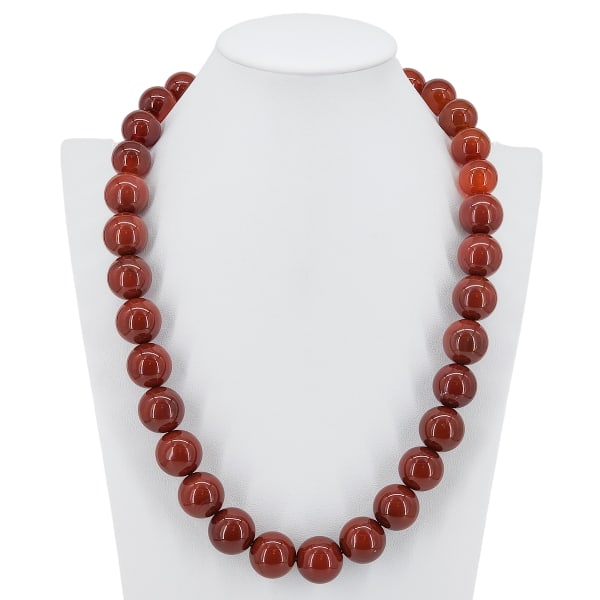 Massive Chunky Genuine Red Agate Bead Necklace (1 of 12)