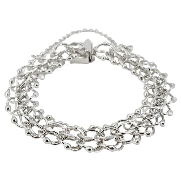 Vintage TC Sterling Silver Multi Link Charm Bracelet (1 of 9)