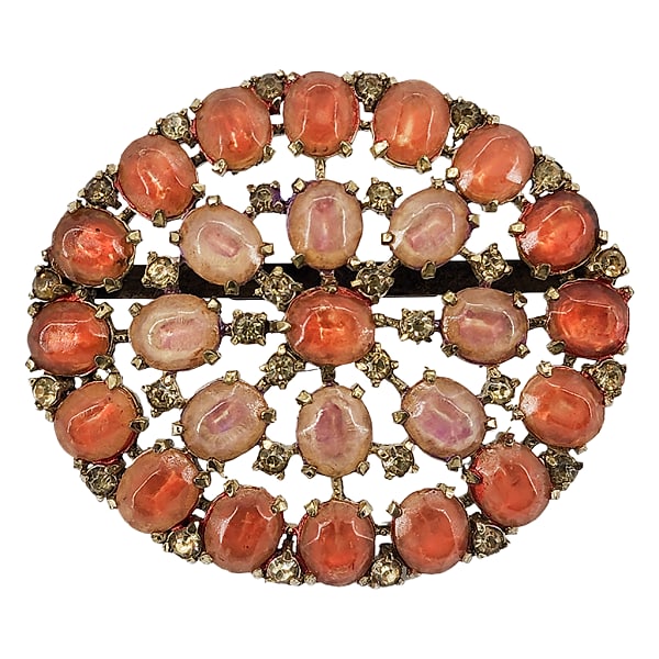 Vintage Extra Large Oval Rhinestone Brooch (1 of 11)