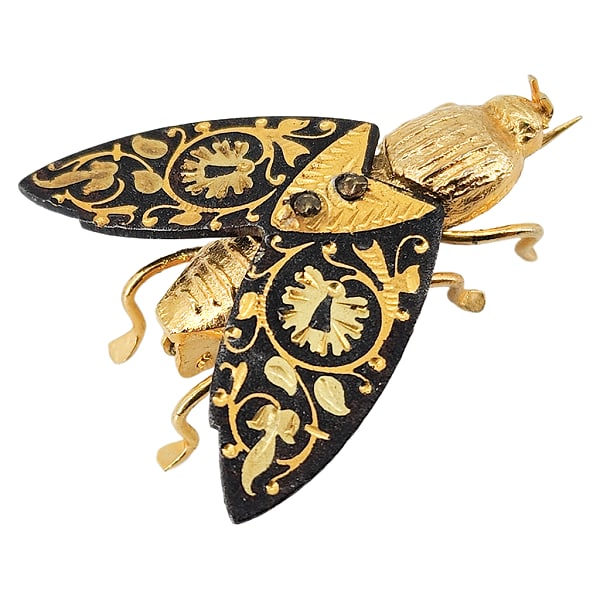 Vintage Spanish Damascene Insect Brooch (1 of 6)