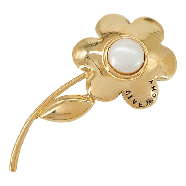 Vintage GIVENCHY Gold Tone Daisy Flower Brooch (1 of 10)