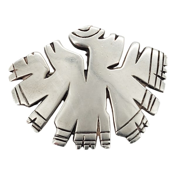 Vintage RONALD HAYES PEARSON Modernist Sterling Silver Brooch (1 of 8)