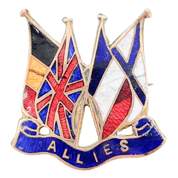 Vintage WWI Allies Enamel Pin (1 of 6)
