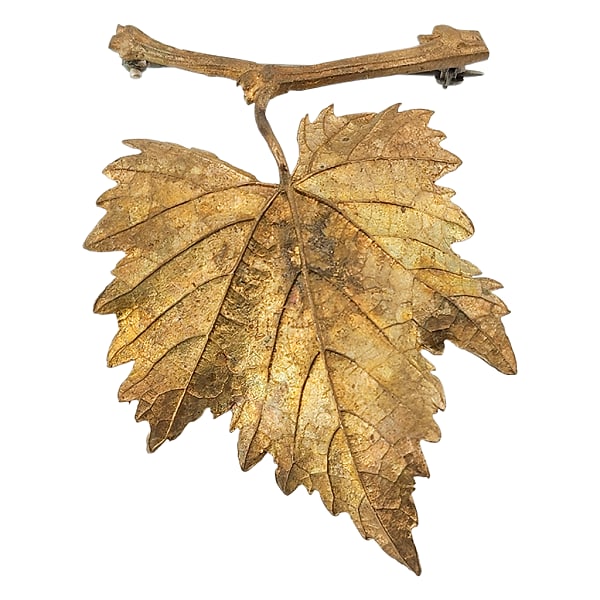 Vintage MICHAEL MICHAUD Maple Leaf Brooch: Vintage MICHAEL MICHAUD Maple Leaf Brooch. Mottled gold tone. 2.25" x 1.75". Signed on reverse.