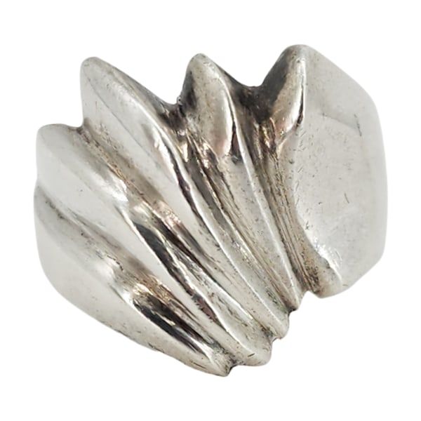 Vintage TAXCO Mexico Abstract Sterling Silver Ring, Sz 9 (1 of 11)