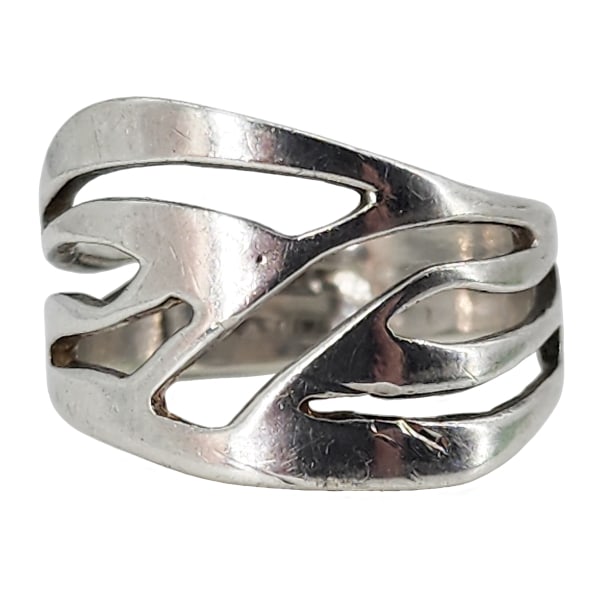 Vintage BELLINI Sterling Silver Ring, Sz 8 (1 of 9)