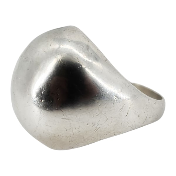 Vintage Modernist Sterling Silver Dome Ring, Sz 9.5 (1 of 11)